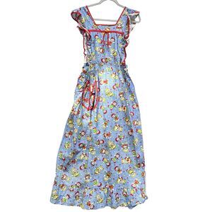 VTG 1970s Beco Originals Handmade Raggedy‎ Ann Andy Apron Dress Cottage Ruffle